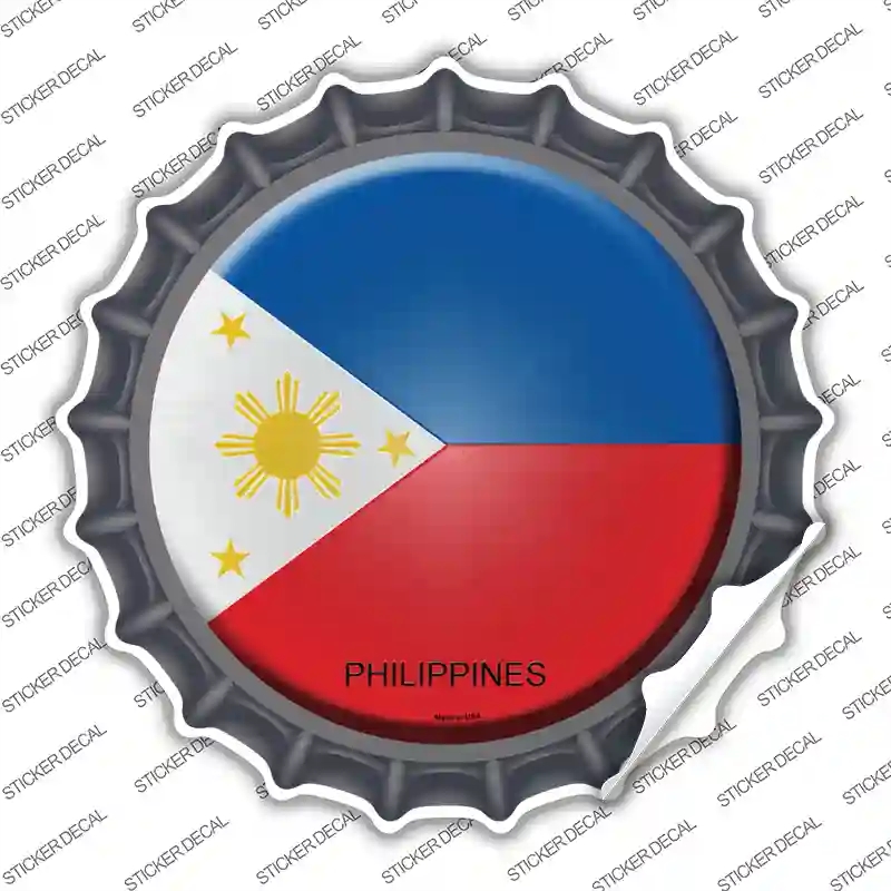 BC-389s-S Philippines Country Novelty Bottle Cap Sticker Decal - Small
