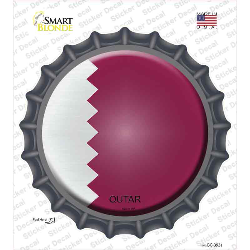 BC-393s-M Qatar Country Novelty Bottle Cap Sticker Decal - Medium