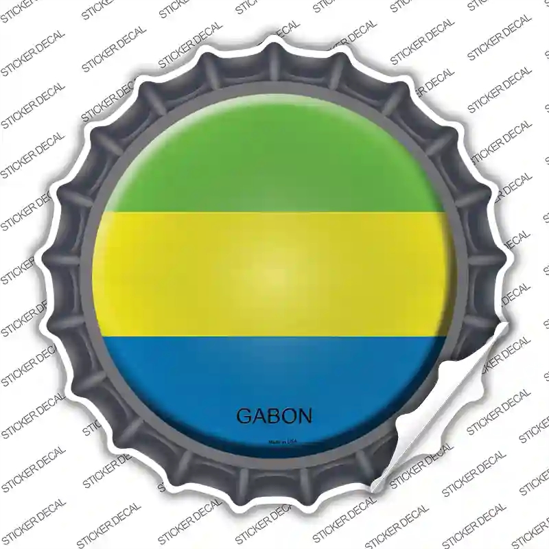 BC-273s-L Gabon Country Novelty Bottle Cap Sticker Decal - Large