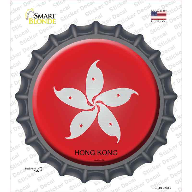 BC-294s-M Hong Kong Country Novelty Bottle Cap Sticker Decal - Medium