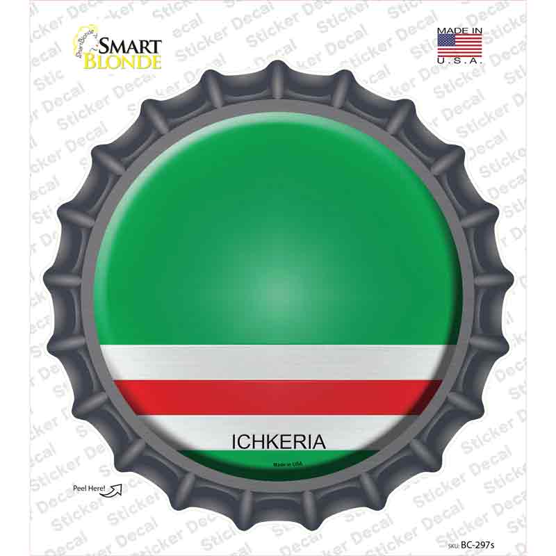 BC-297s-M Ichkeria Country Novelty Bottle Cap Sticker Decal - Medium