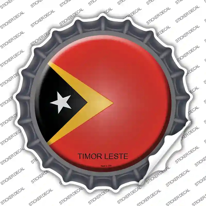 BC-442s-S Timor Leste Country Novelty Bottle Cap Sticker Decal - Small