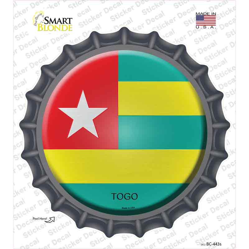 BC-443s-M Togo Country Novelty Bottle Cap Sticker Decal - Medium