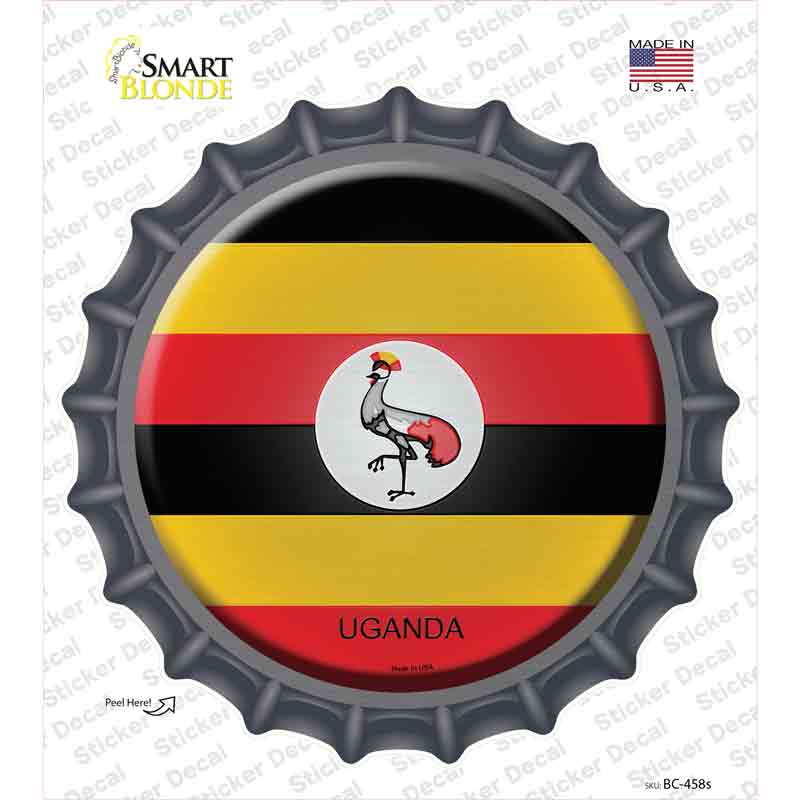 BC-458s-M Uganda Country Novelty Bottle Cap Sticker Decal - Medium