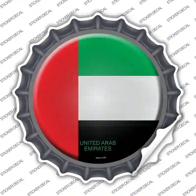 BC-460s-S UN Arab Emirates Novelty Bottle Cap Sticker Decal - Small