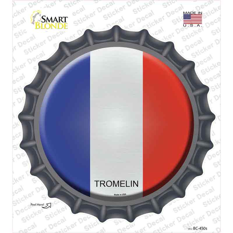 BC-450s-M Tromelin Country Novelty Bottle Cap Sticker Decal - Medium