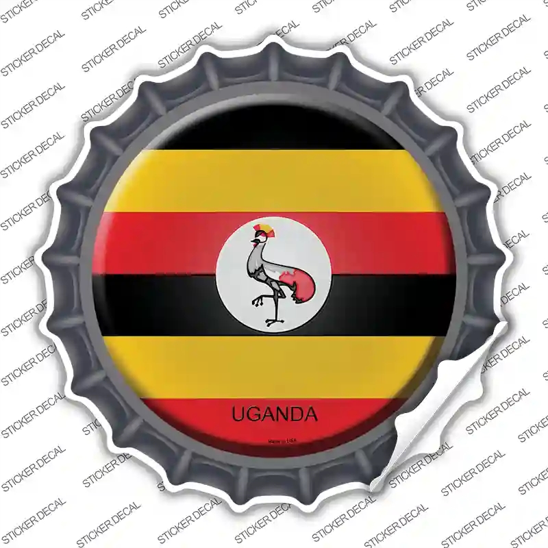 BC-458s-S Uganda Country Novelty Bottle Cap Sticker Decal - Small
