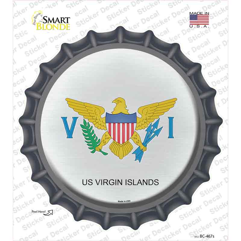 BC-467s-M US Virgin Islands Novelty Bottle Cap Sticker Decal - Medium