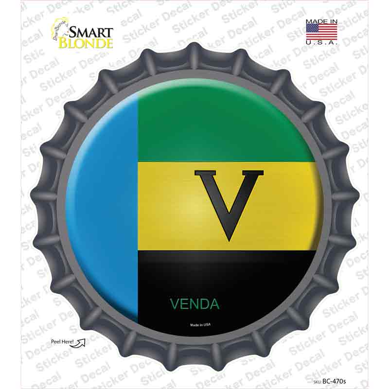 BC-470s-M Venda Country Novelty Bottle Cap Sticker Decal - Medium