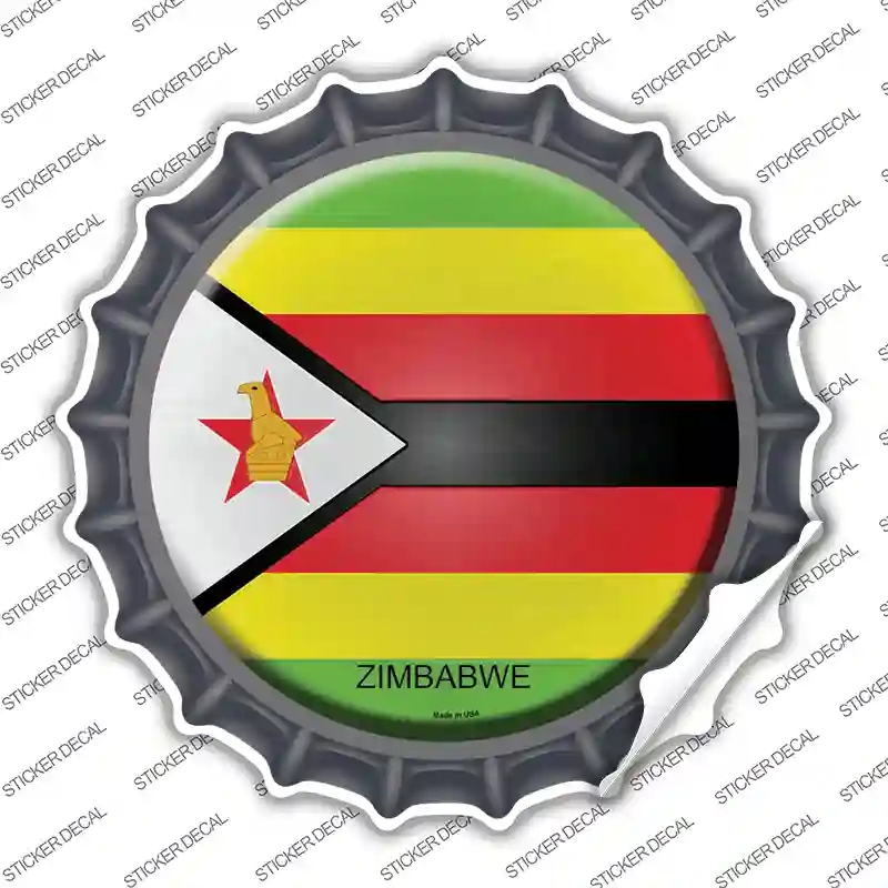 BC-480s-S Zimbabwe Country Novelty Bottle Cap Sticker Decal - Small
