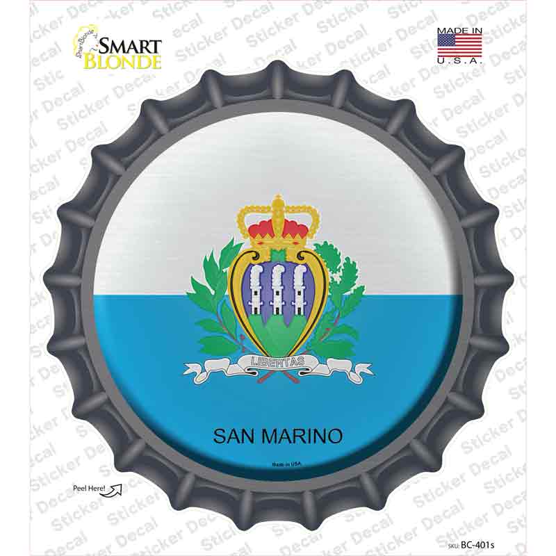 BC-401s-M San Marino Country Novelty Bottle Cap Sticker Decal - Medium