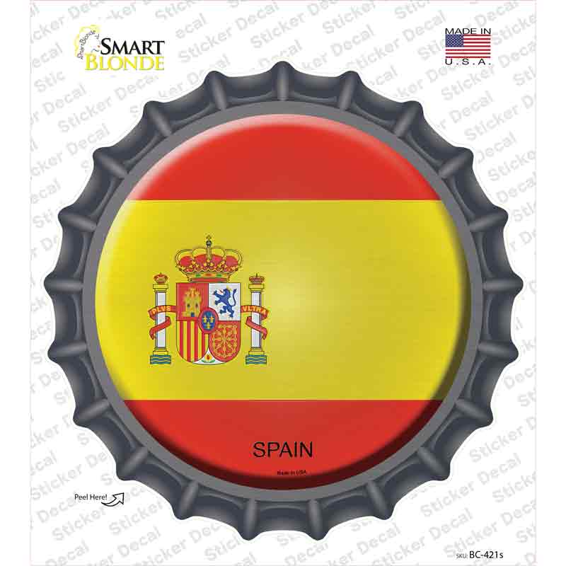 BC-421s-M Spain Country Novelty Bottle Cap Sticker Decal - Medium