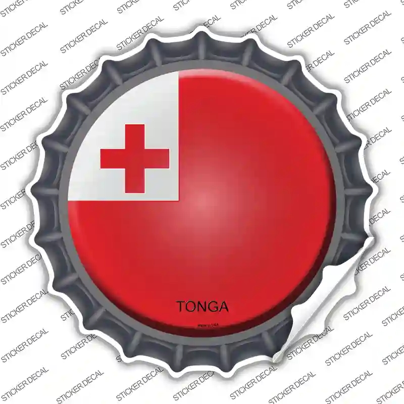 BC-444s-L Tonga Country Novelty Bottle Cap Sticker Decal - Large