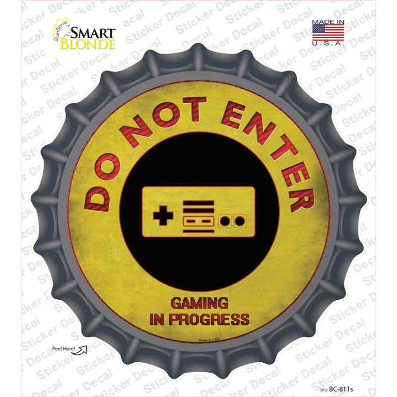 BC-811s-M Do Not Enter NES Novelty Bottle Cap Sticker Decal - Medium