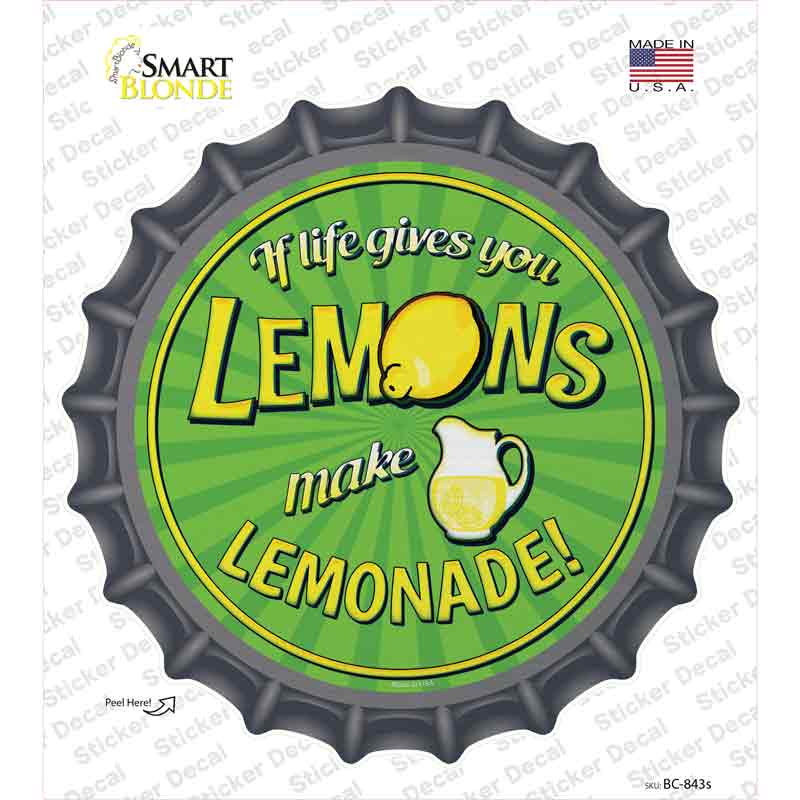 BC-843s-M Make Lemonade Novelty Bottle Cap Sticker Decal - Medium