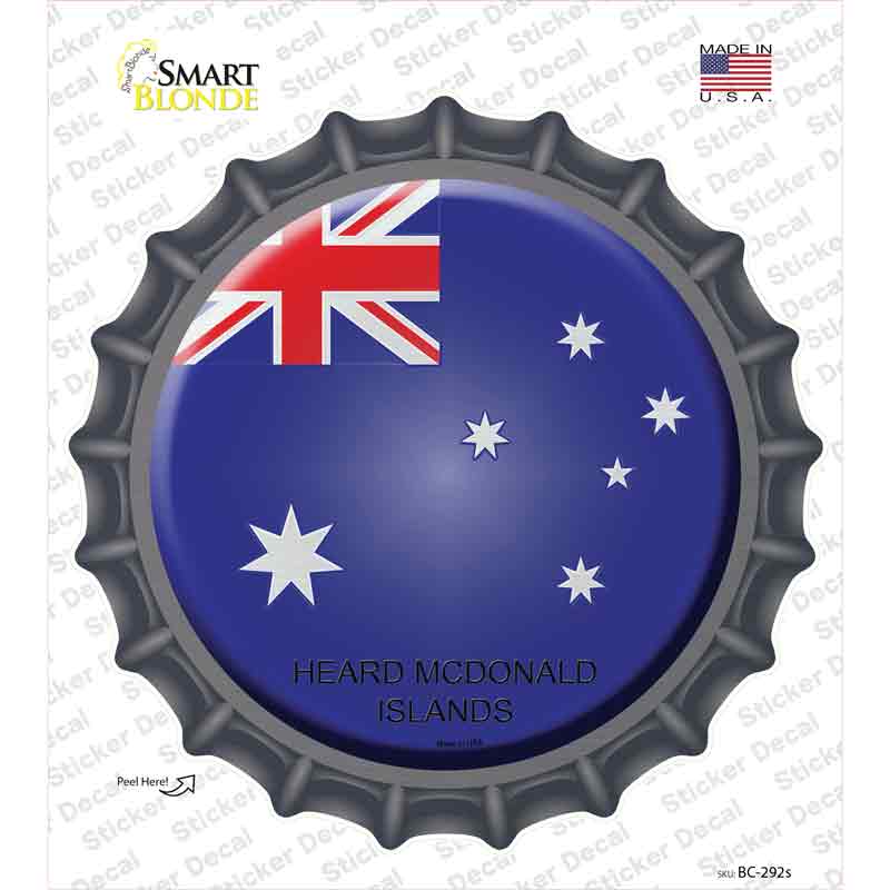 BC-292s-M Heard McDonald Islands Country Novelty Bottle Cap Sticker Decal - Medium