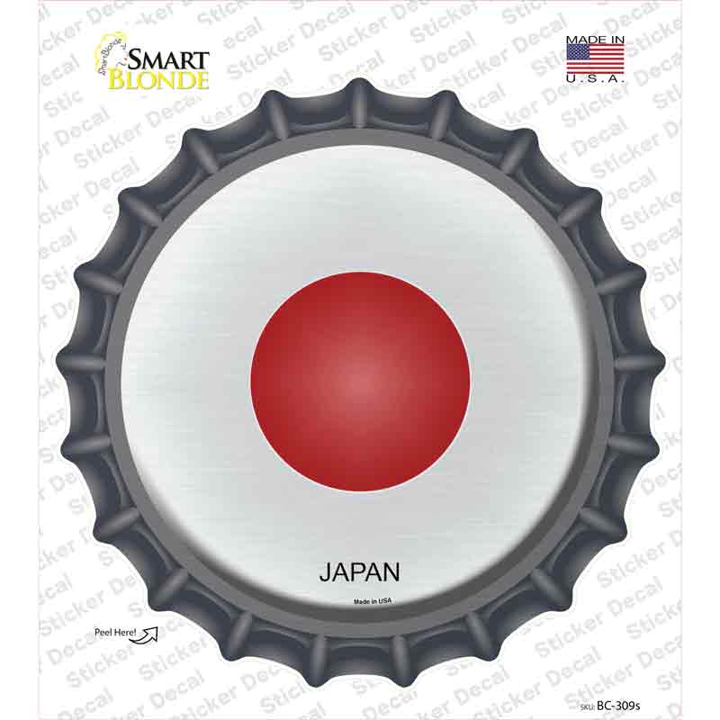BC-309s-M Japan Country Novelty Bottle Cap Sticker Decal - Medium
