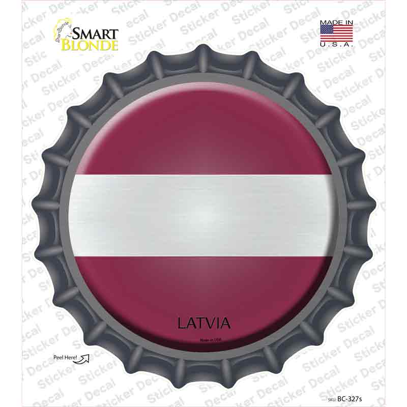 BC-327s-M Latvia Country Novelty Bottle Cap Sticker Decal - Medium