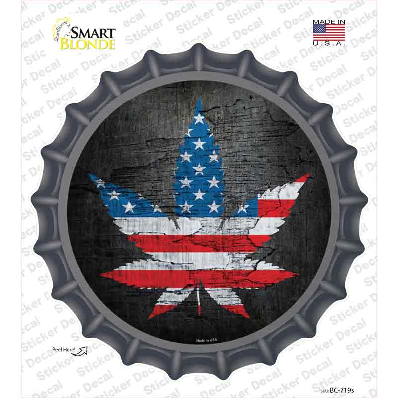 BC-719s-M American Pot Novelty Bottle Cap Sticker Decal - Medium