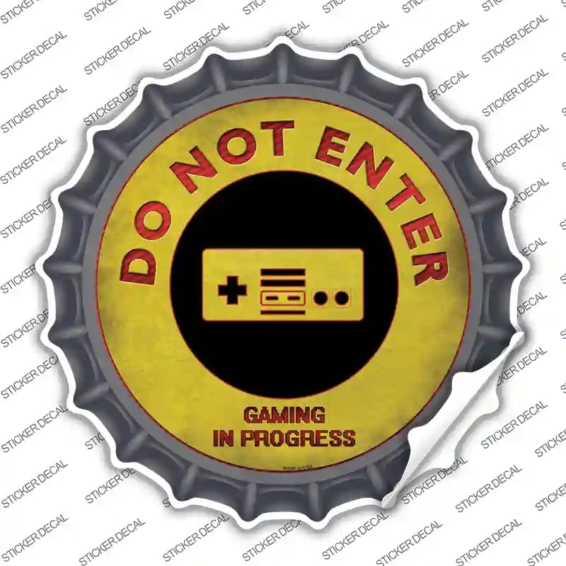 BC-811s-S Do Not Enter NES Novelty Bottle Cap Sticker Decal - Small