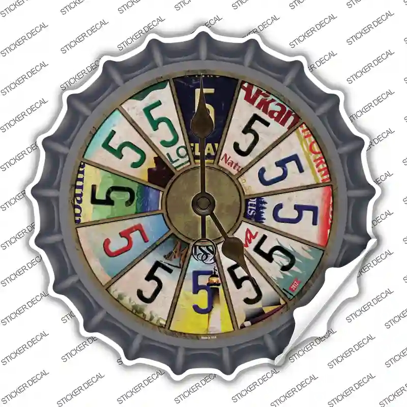 BC-902s-S 5 Oclock Novelty Bottle Cap Sticker Decal - Small