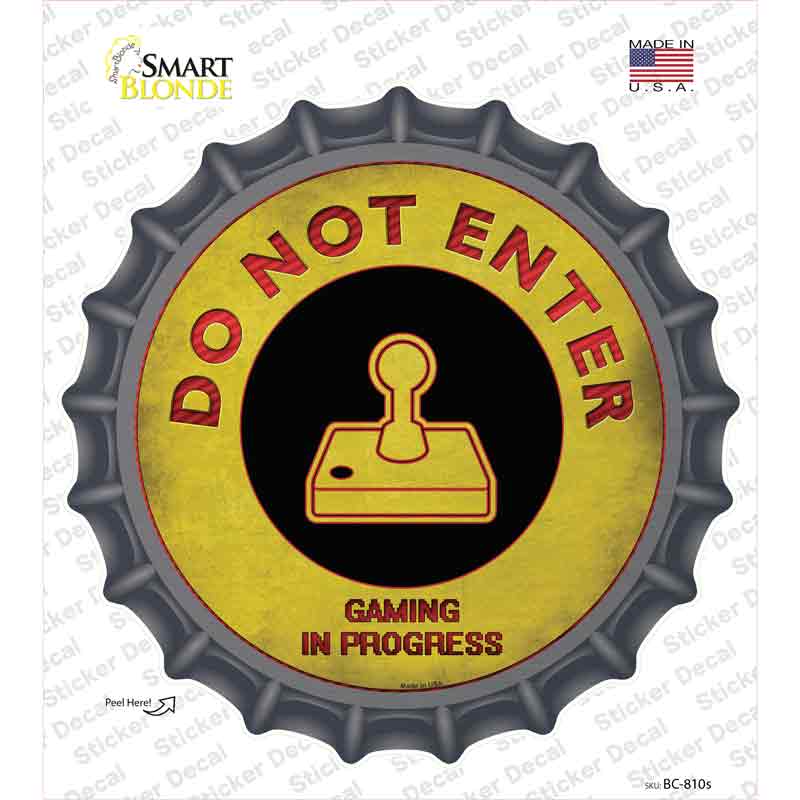BC-810s-M Do Not Enter Atari Novelty Bottle Cap Sticker Decal - Medium