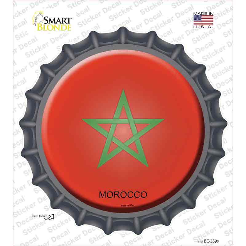 BC-359s-M Morocco Country Novelty Bottle Cap Sticker Decal - Medium