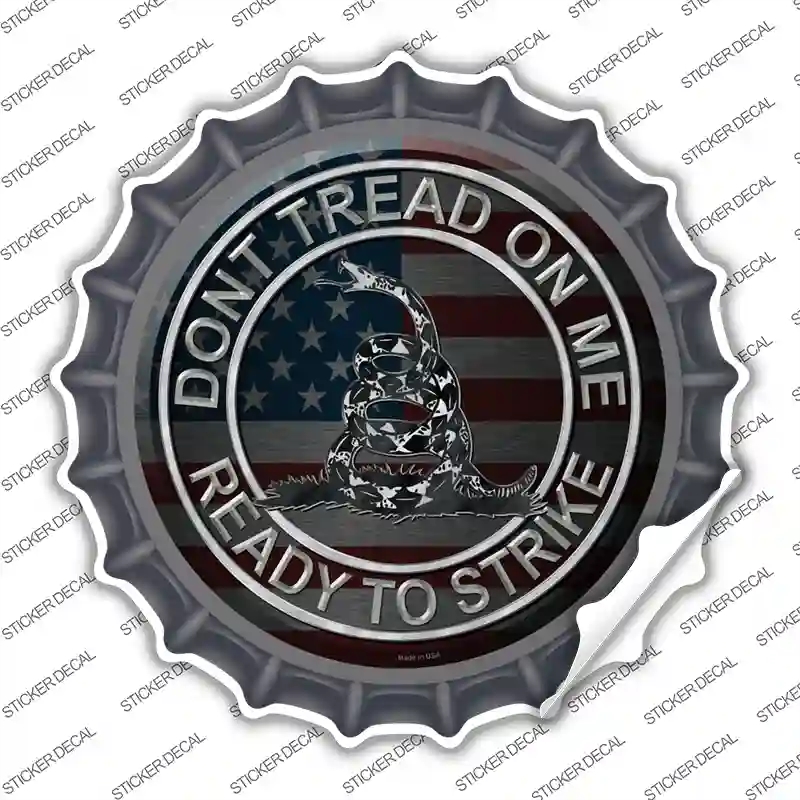 BC-526s-XL Dont Tread on Me Novelty Bottle Cap Sticker Decal - Extra Large