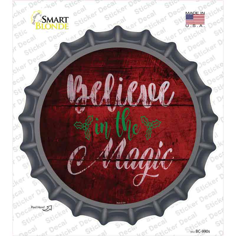 BC-990s-M Believe in Magic Novelty Bottle Cap Sticker Decal - Medium