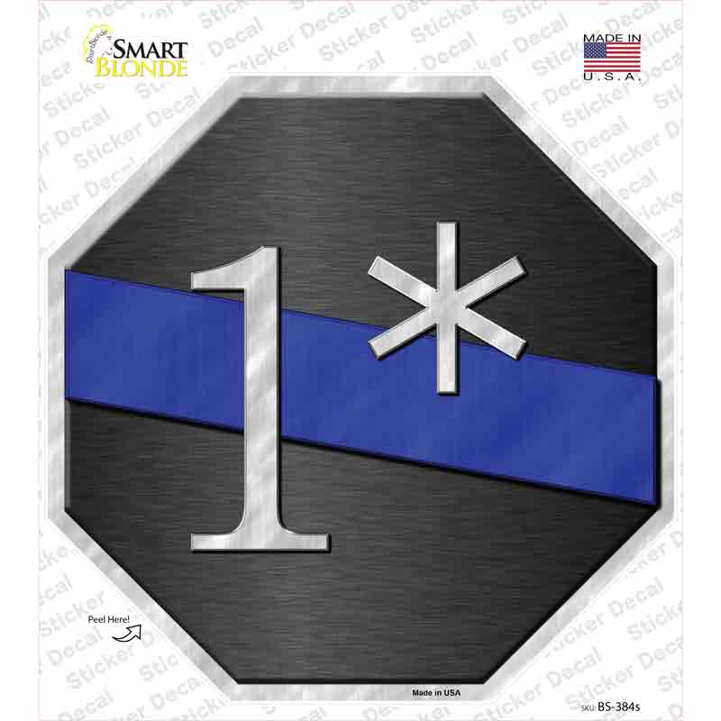 BS-384s-M One Ass to Risk Novelty Octagon Sticker Decal - Medium