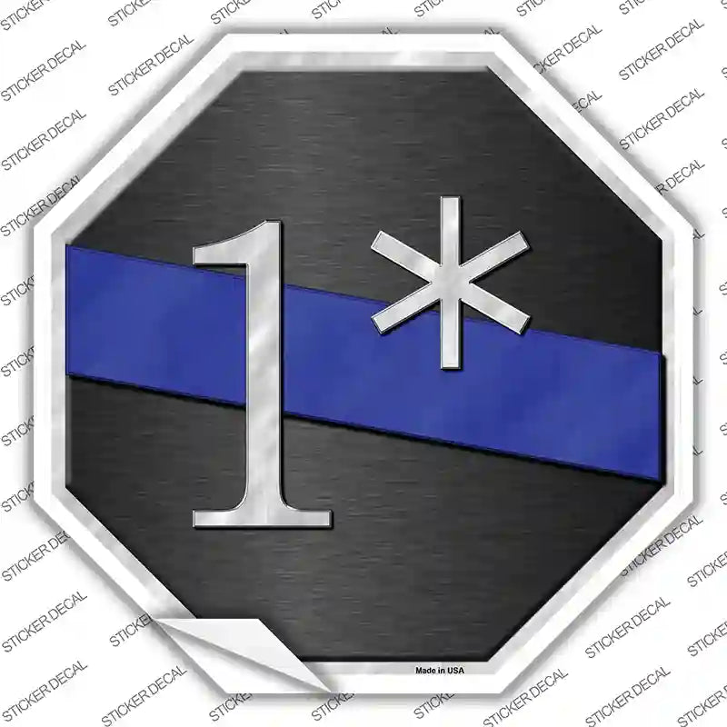 BS-384s-S One Ass to Risk Novelty Octagon Sticker Decal - Small