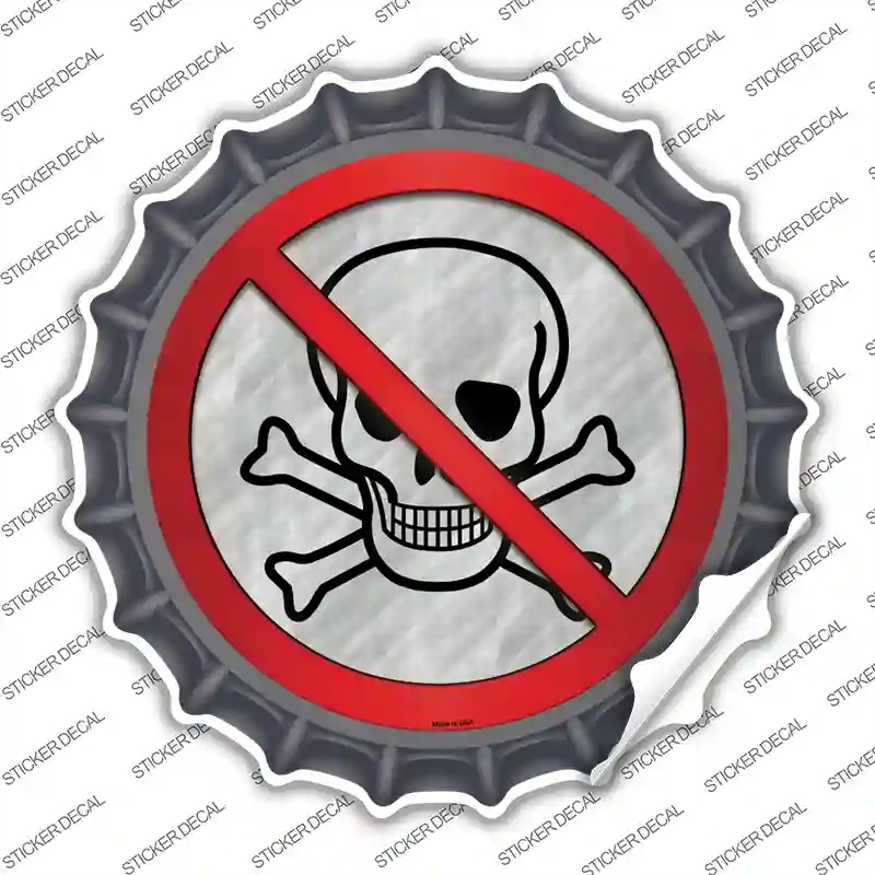 BC-646s-L No Skull Novelty Bottle Cap Sticker Decal - Large