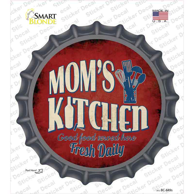 BC-849s-M Moms Kitchen Novelty Bottle Cap Sticker Decal - Medium