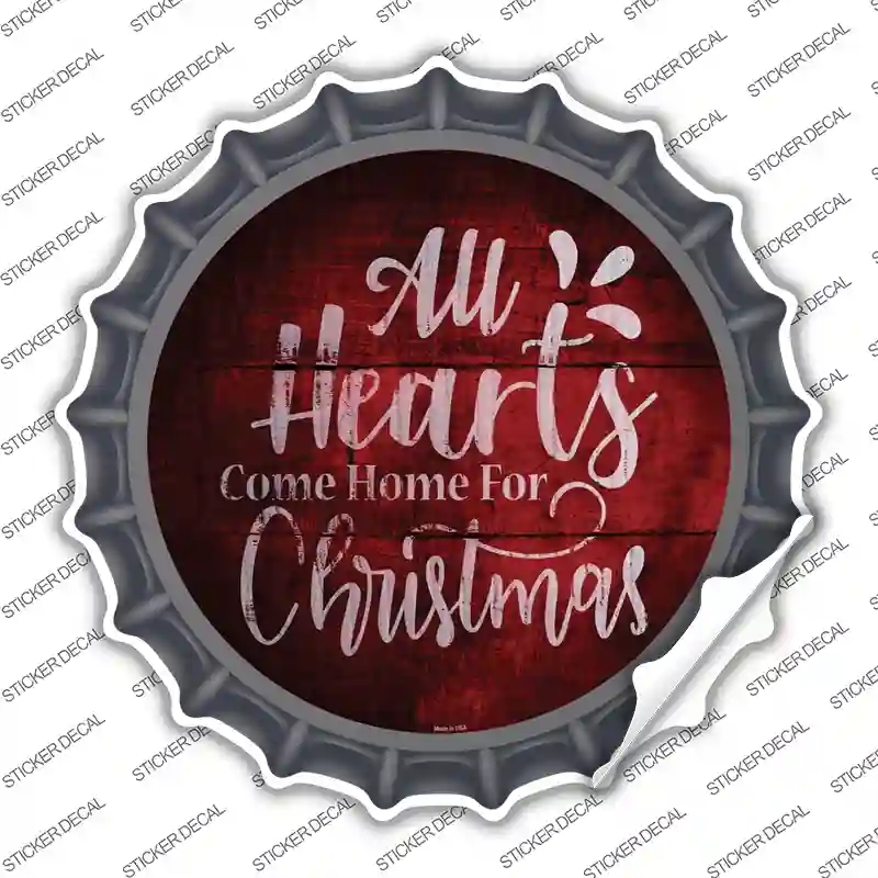 BC-987s-S Come Home for Christmas Novelty Bottle Cap Sticker Decal - Small