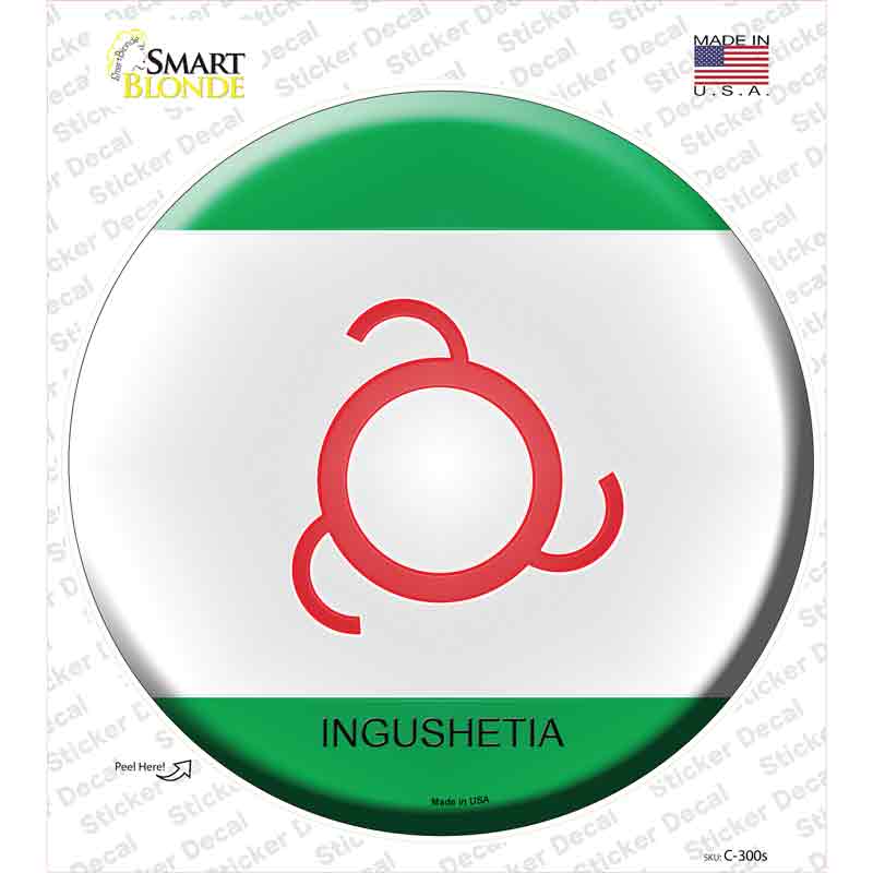 C-300s-M Ingushetia Country Novelty Circle Sticker Decal - Medium