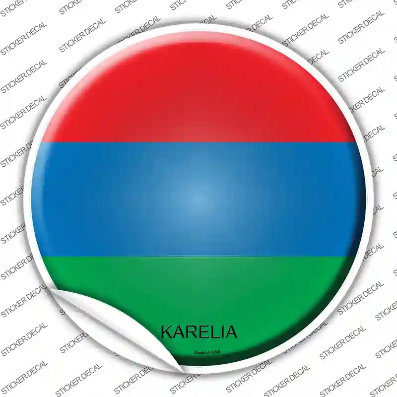 C-315s-L Karelia Country Novelty Circle Sticker Decal - Large