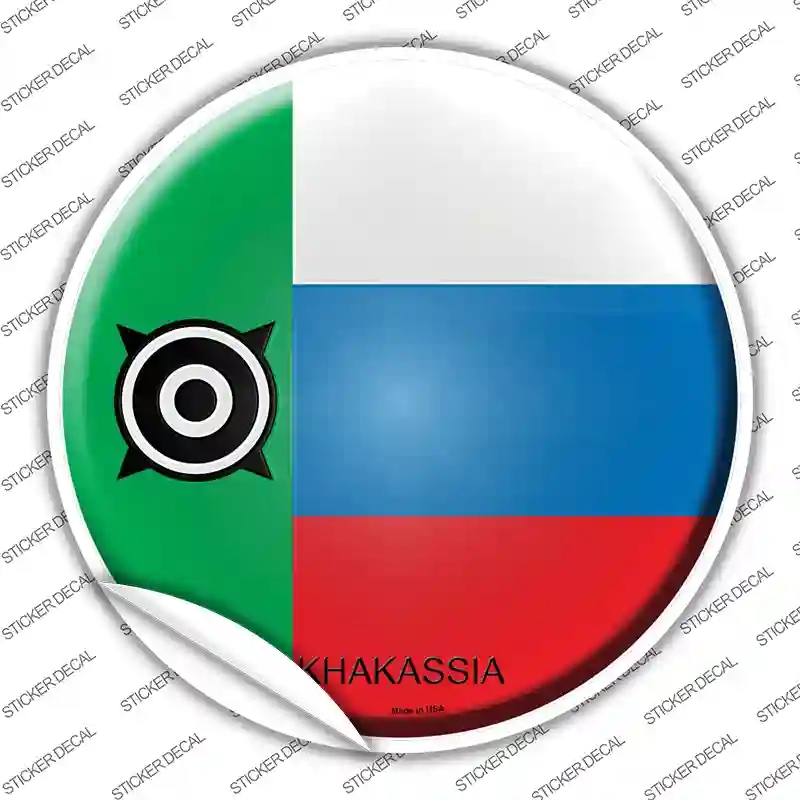 C-318s-S Khakassia Country Novelty Circle Sticker Decal - Small