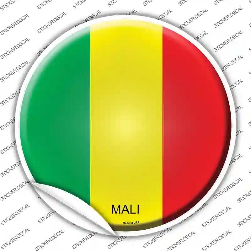 C-343s-L Mali Country Novelty Circle Sticker Decal - Large