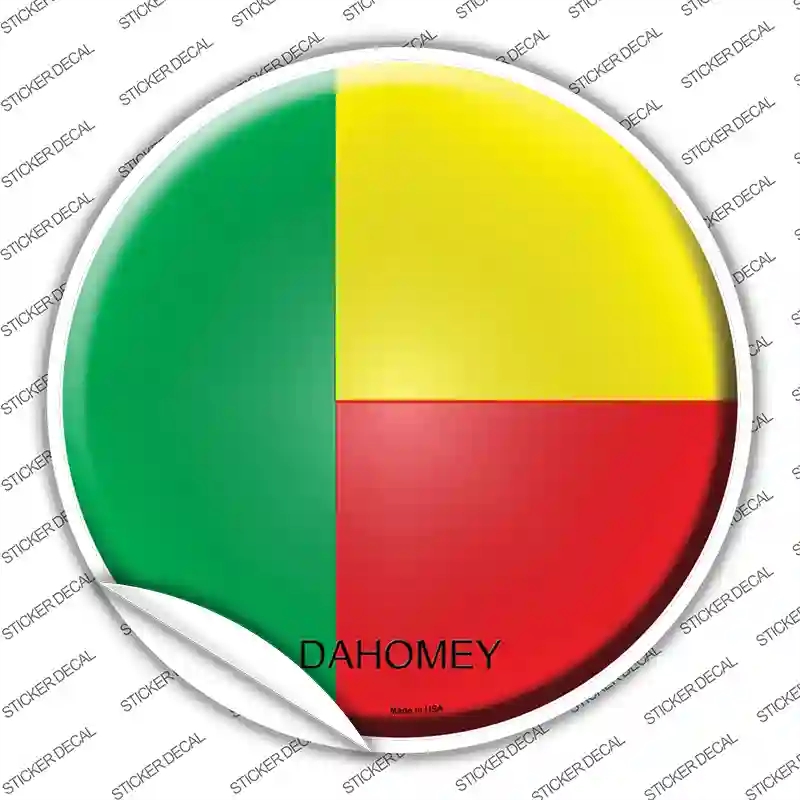 C-251s-XL Dahomey Country Novelty Circle Sticker Decal - Extra Large