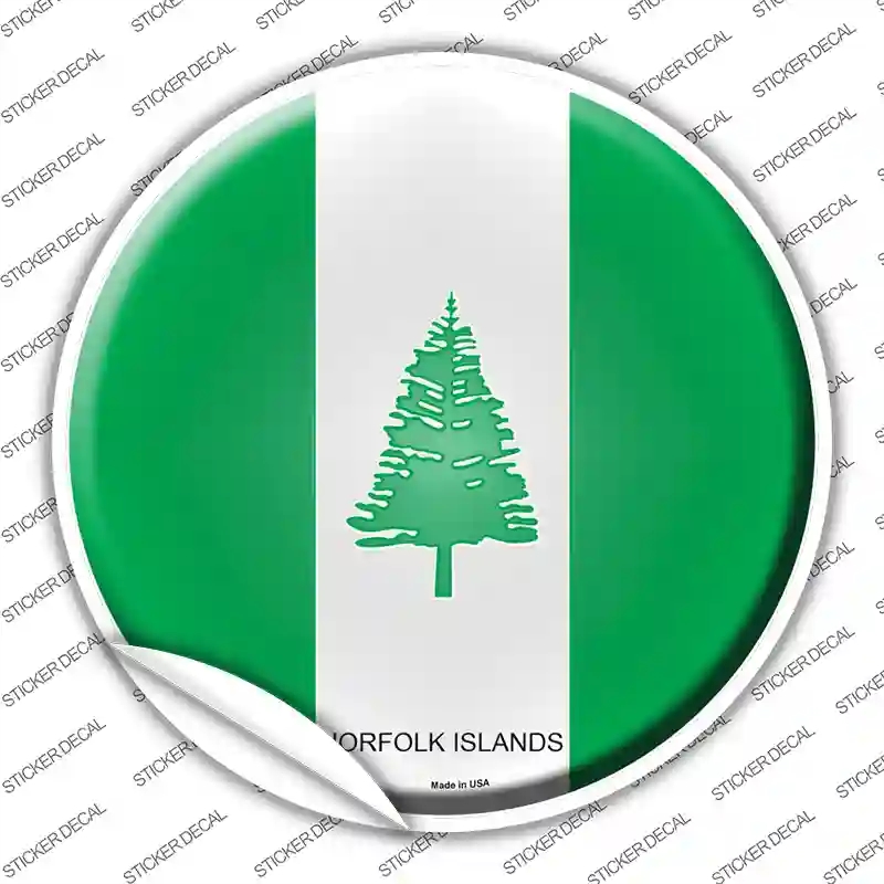 C-374s-S Norfolk Islands Novelty Circle Sticker Decal - Small