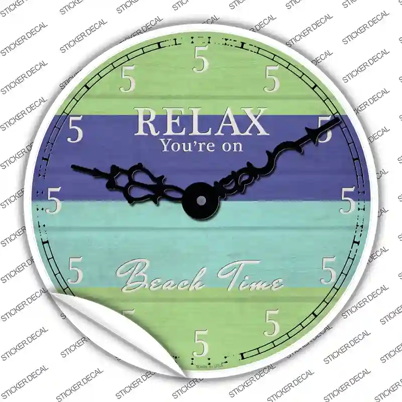 C-1217s-L You Are on Beach Time Novelty Circle Sticker Decal - Large