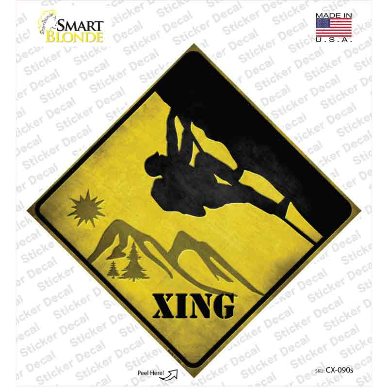 CX-090s-M Climbing Xing Novelty Diamond Sticker Decal - Medium