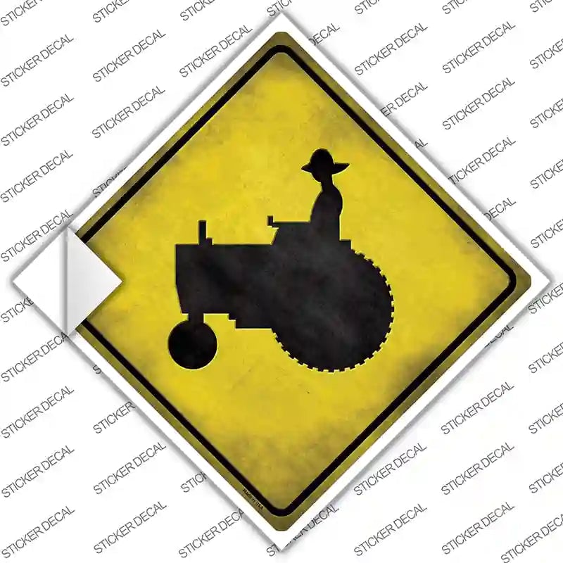 CX-111s-L Tractor Novelty Diamond Sticker Decal - Large