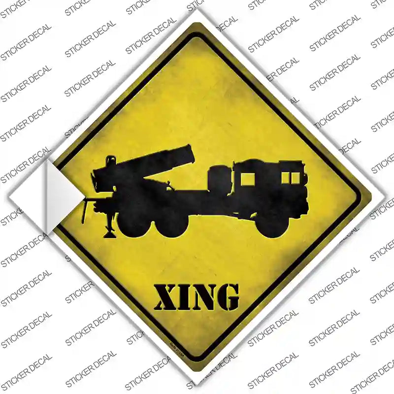 CX-123s-XL Missile Launcher Xing Novelty Diamond Sticker Decal - Extra Large