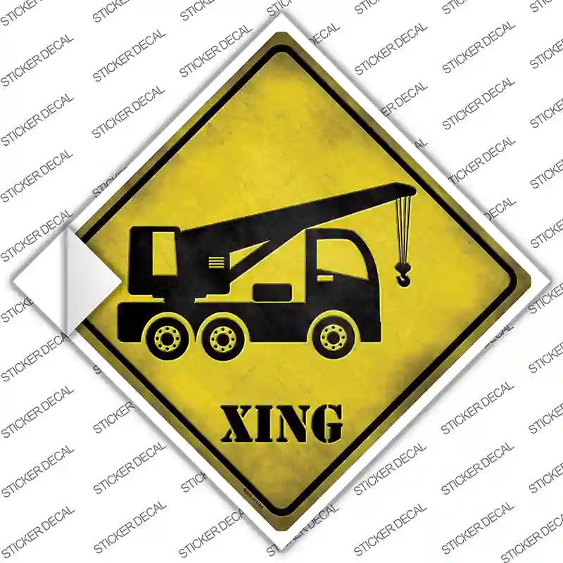 CX-131s-XL Crane Xing Novelty Diamond Sticker Decal - Extra Large