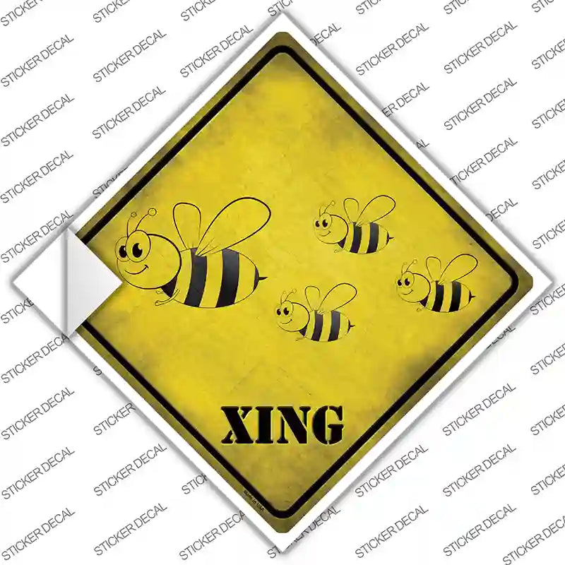 CX-312s-S Cartoon Bee Xing Novelty Diamond Sticker Decal - Small