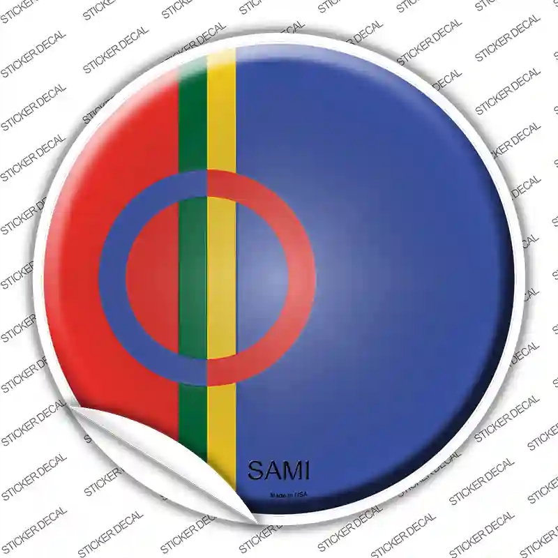 C-399s-S Sami Country Novelty Circle Sticker Decal - Small