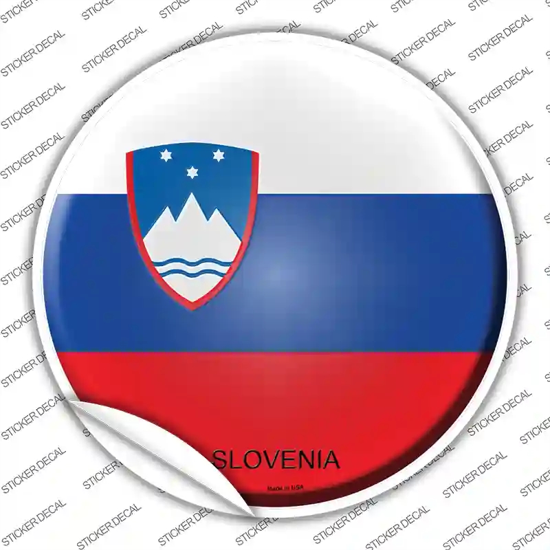 C-415s-S Slovenia Country Novelty Circle Sticker Decal - Small