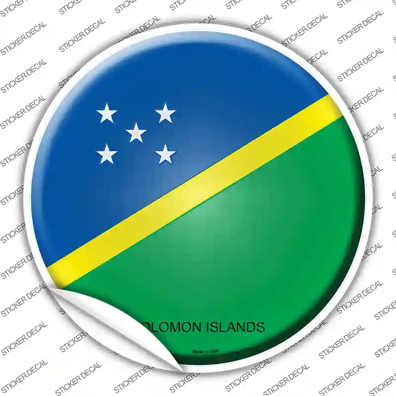 C-416s-L Solomon Islands Country Novelty Circle Sticker Decal - Large