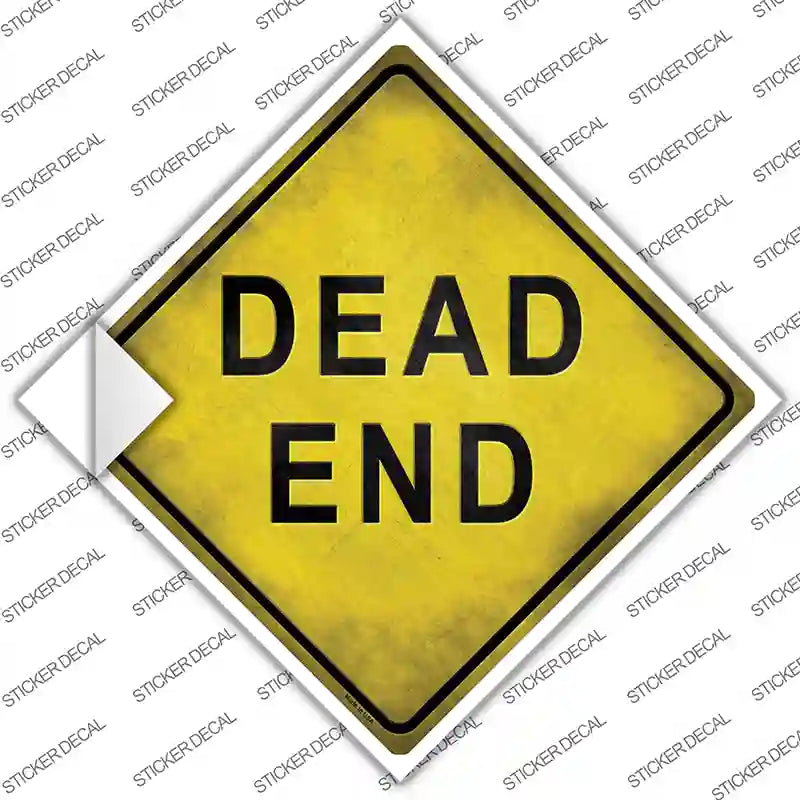 CX-145s-XL Dead End Textured Novelty Diamond Sticker Decal - Extra Large